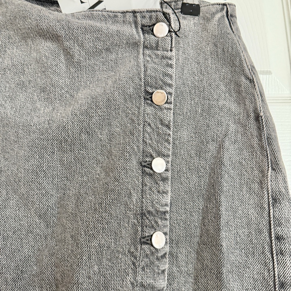 ZARA Denim Crossover Midi Skirt in Dark Gray NWT Medium M NWT - Picture 8 of 16